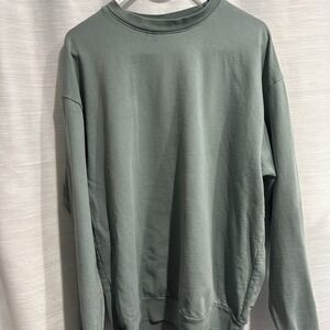 Los Angeles Apparel Crewneck Sweatshirt Mens L Green Heavyweight EUC
